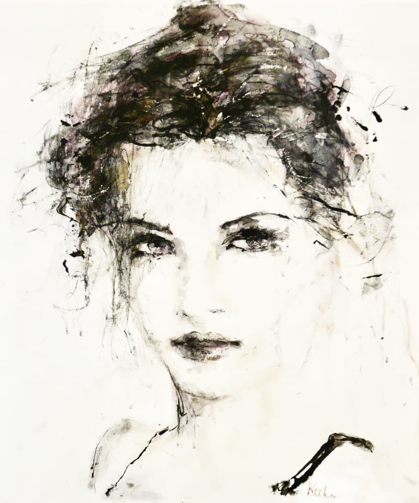 Expressive Woman Portrait by Hein Kocken — canvas wall art