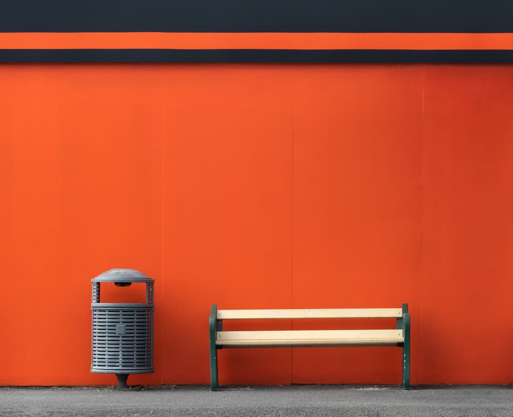 Bright Orange Urban Minimal by Jacqueline Hammer — canvas wall art