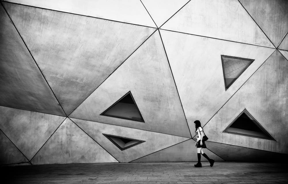 Geometric Wall Walk by Tomer Eliash — canvas wall art