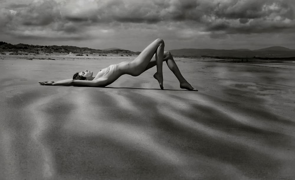 Graceful Nude Beach Form by Hugh Wilkinson — canvas wall art