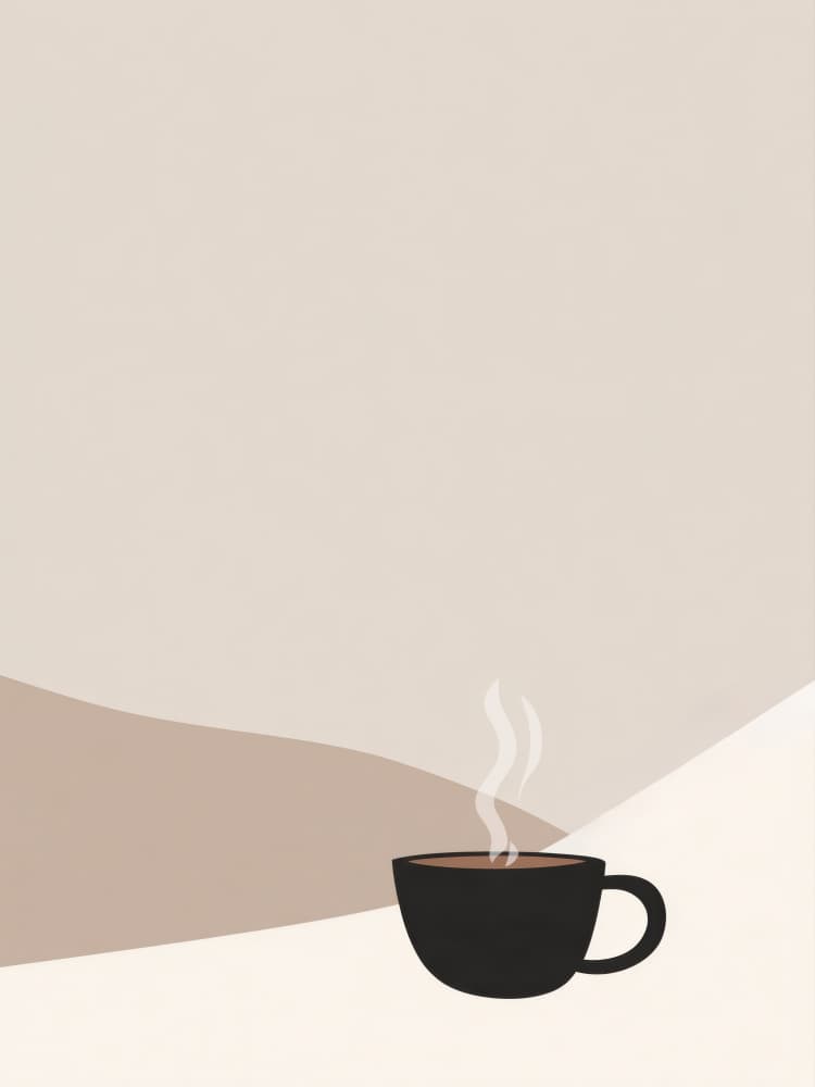 Steaming Coffee Abstract by Imaginative — canvas wall art