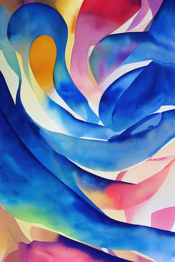 Vibrant Fluid Shapes by Mauro — canvas wall art