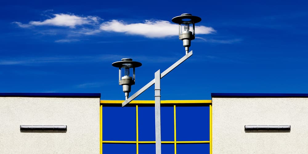Blue Sky Geometry by Eric Mattheyses — canvas wall art