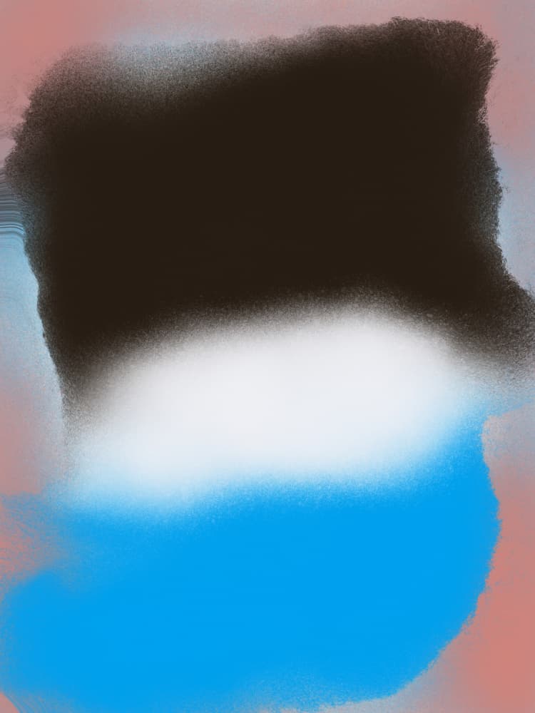 Deep Blue Abstract Layers by Little Dean — canvas wall art