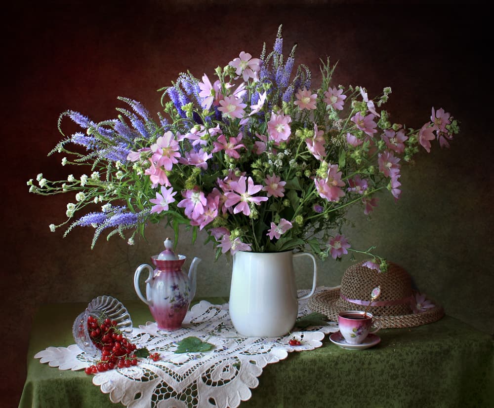 Summer Flower Still Life by Tatyana Skorokhod — canvas wall art