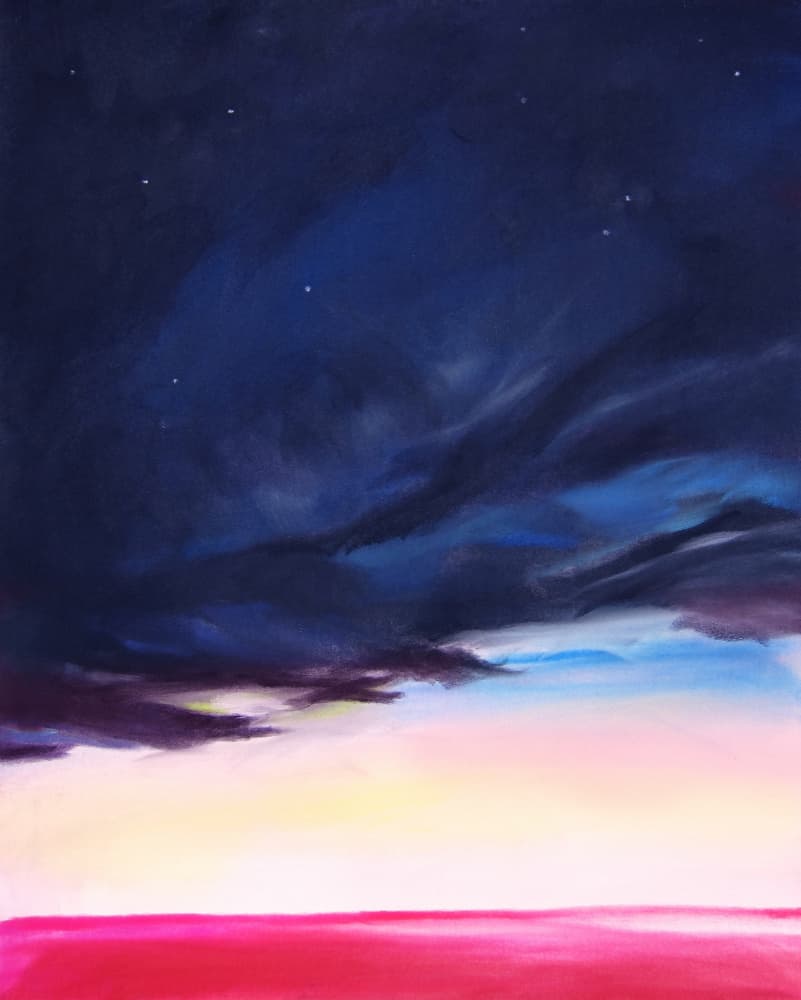 Vibrant Twilight Horizon by Christine Lindstrom — canvas wall art