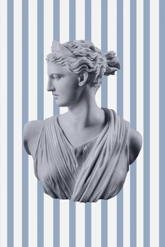 Modern Classical Bust by Talitha McQueen — canvas wall art