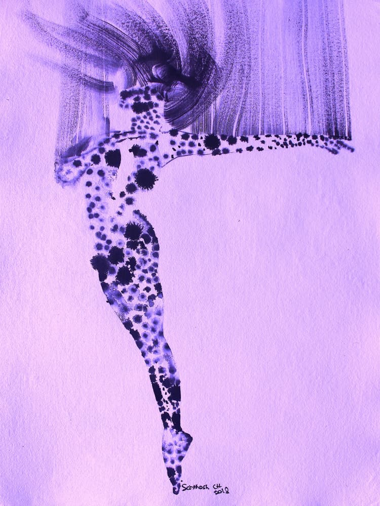 Graceful Purple Dancer by Santhosh ch — canvas wall art