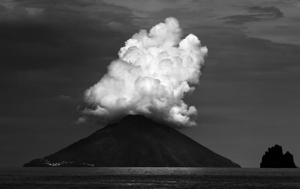 Cloud Capped Volcano by Hans-Wolfgang Hawerkamp — canvas wall art