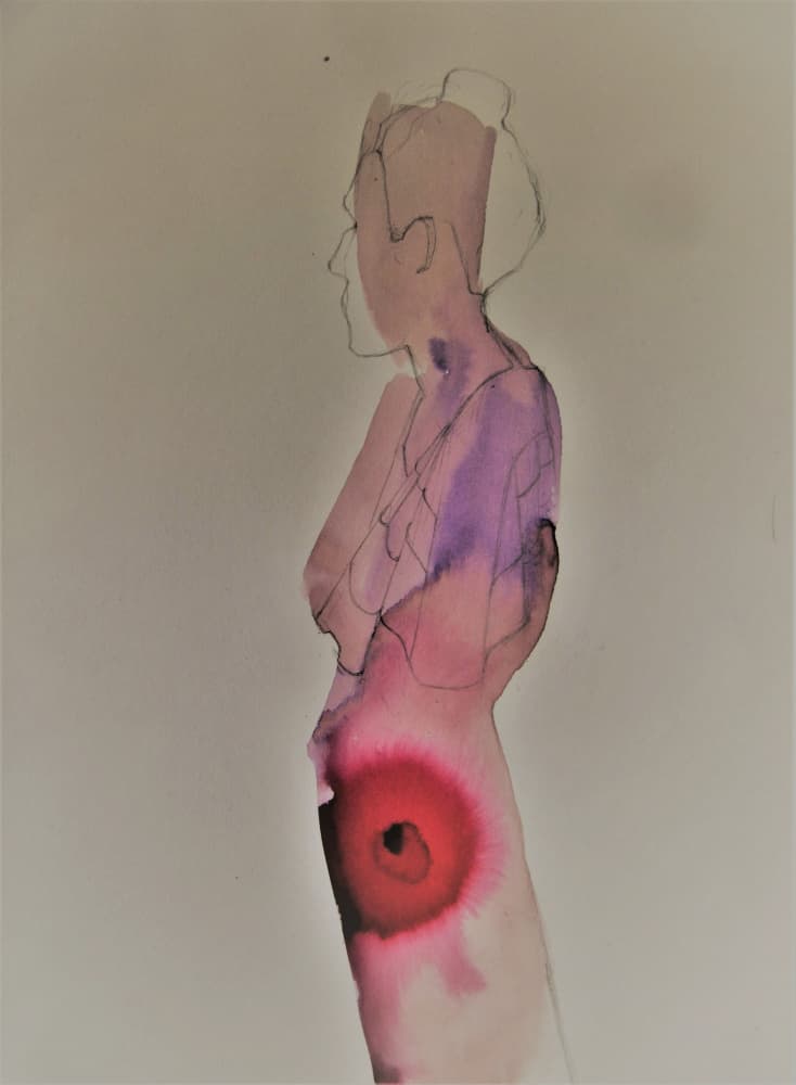 Feminine Form Red by Doris Schmitz — canvas wall art