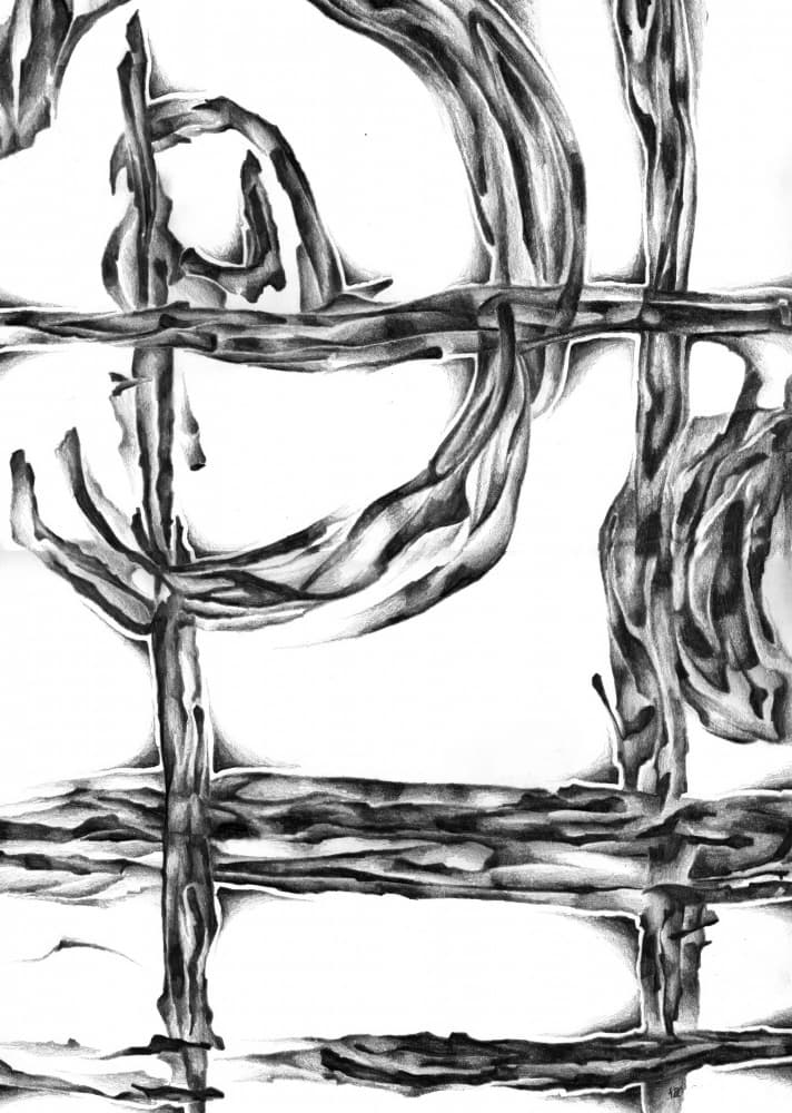 Organic Intertwined Lines by Kulik — canvas wall art