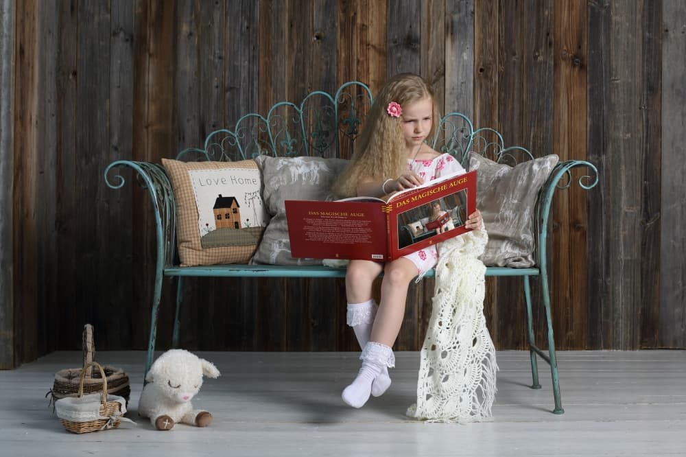 Quiet Story Time by Victoria Glinka — canvas wall art