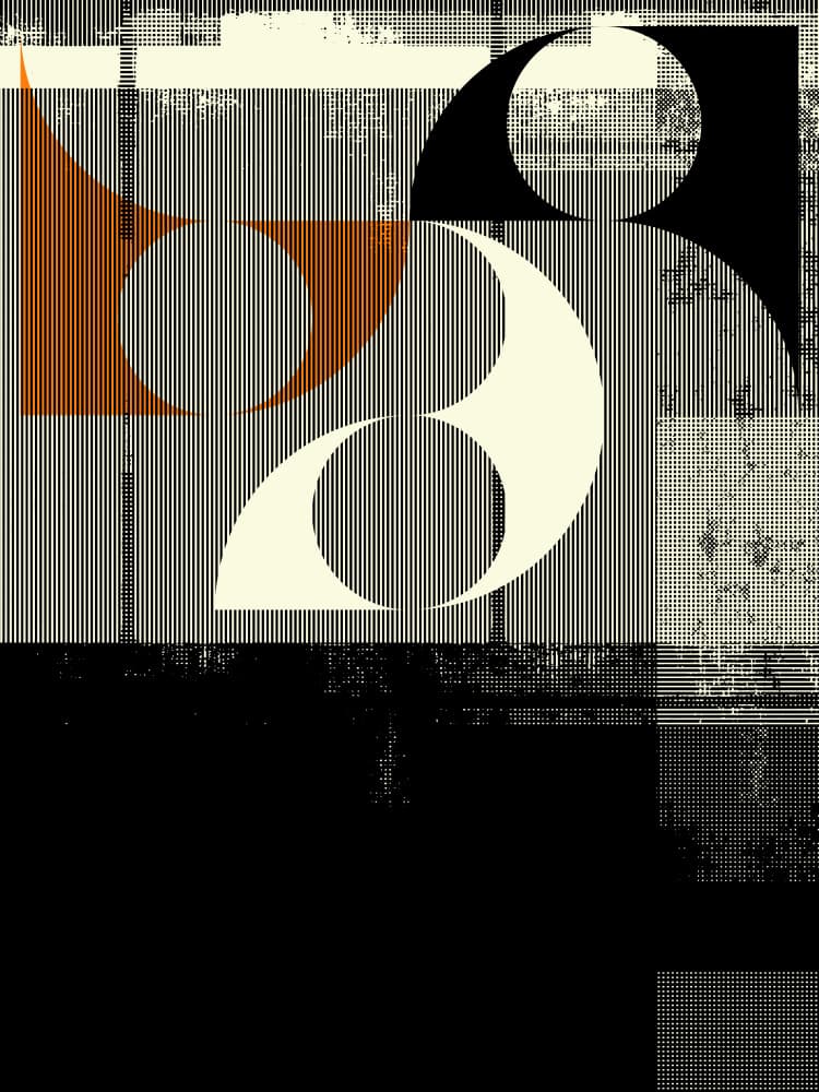 Bold Geometric Numbers by Petr Strnad — canvas wall art