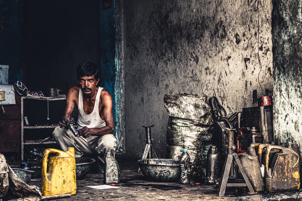 Intense Mechanic Portrait by Marco Tagliarino — canvas wall art
