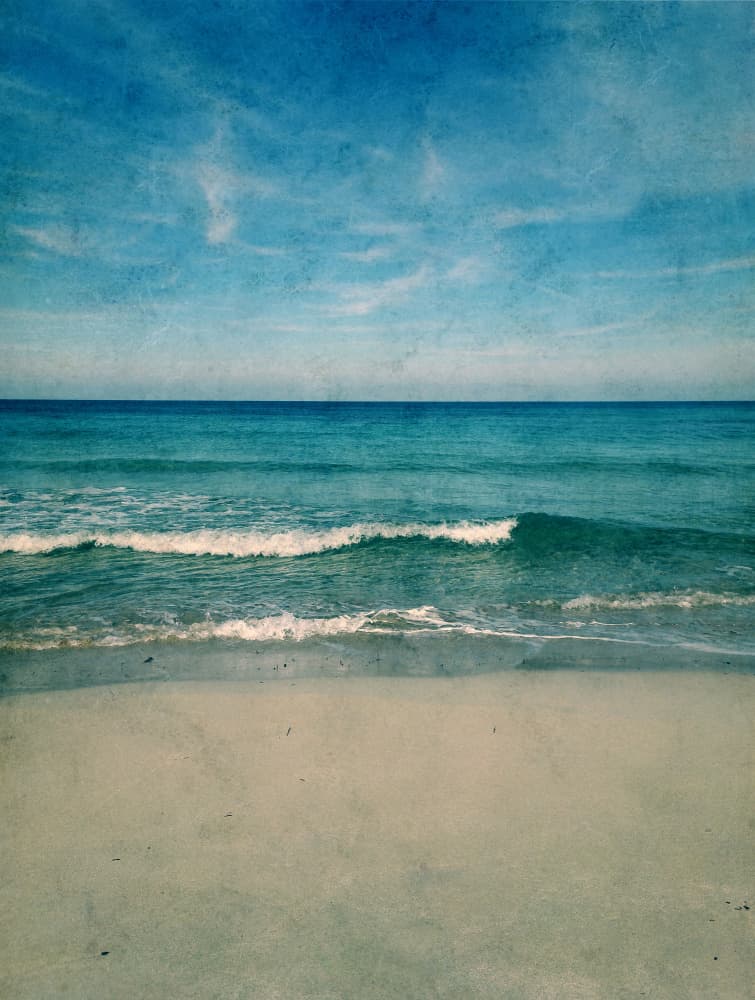 Vintage Ocean Beach by Angelo Cerantola — canvas wall art