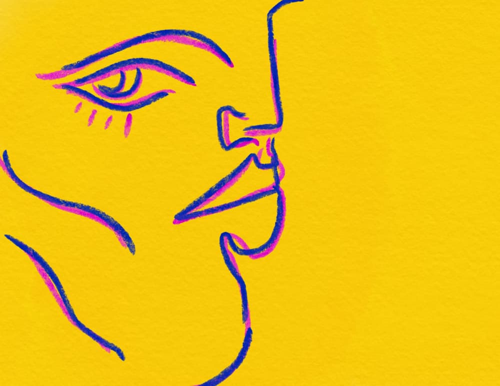 Abstract Face Profile by JLC ART — canvas wall art