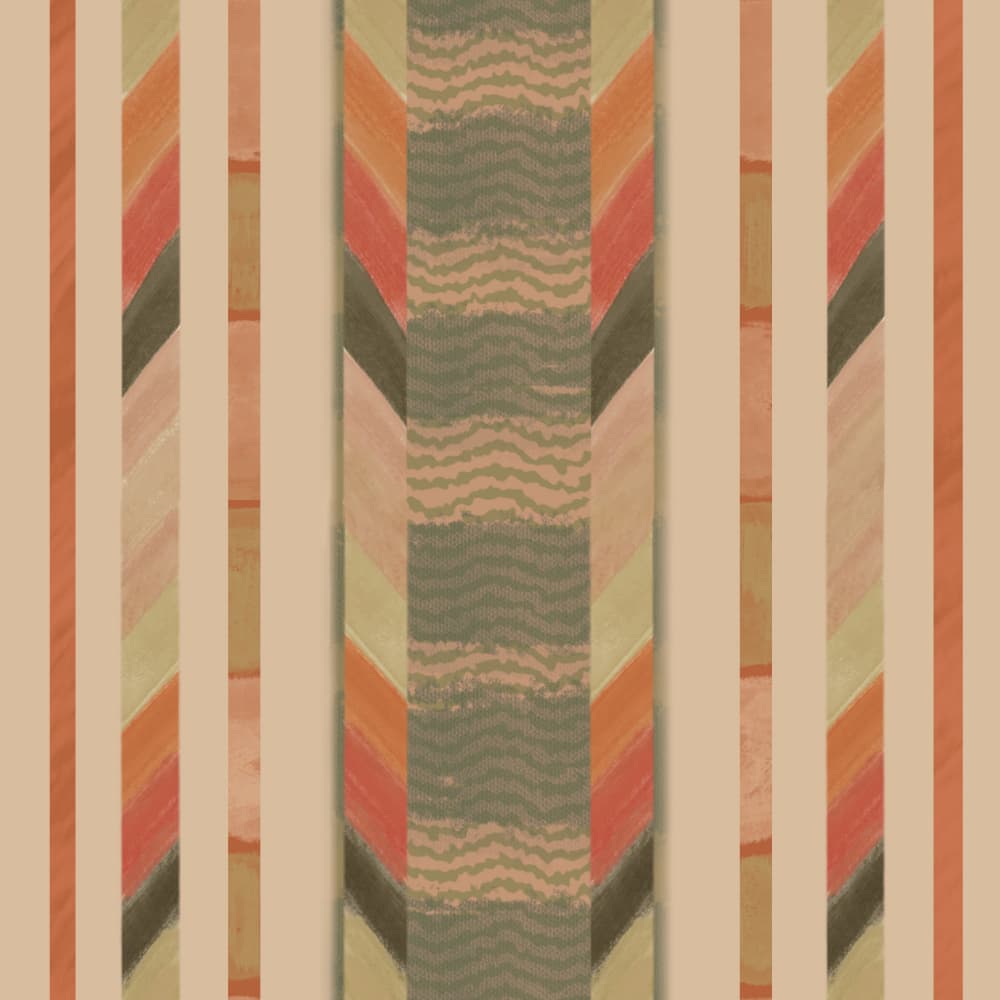 Earthy Chevron Stripes by Aliya Putrus — canvas wall art