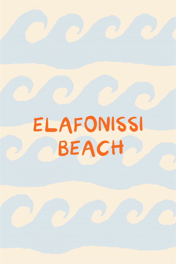 Elafonissi Beach Waves by Treechild — canvas wall art