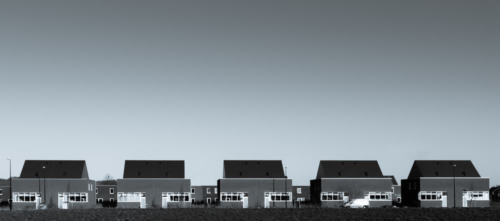 Modern Row Houses by Luc Vangindertael (laGrange) — canvas wall art