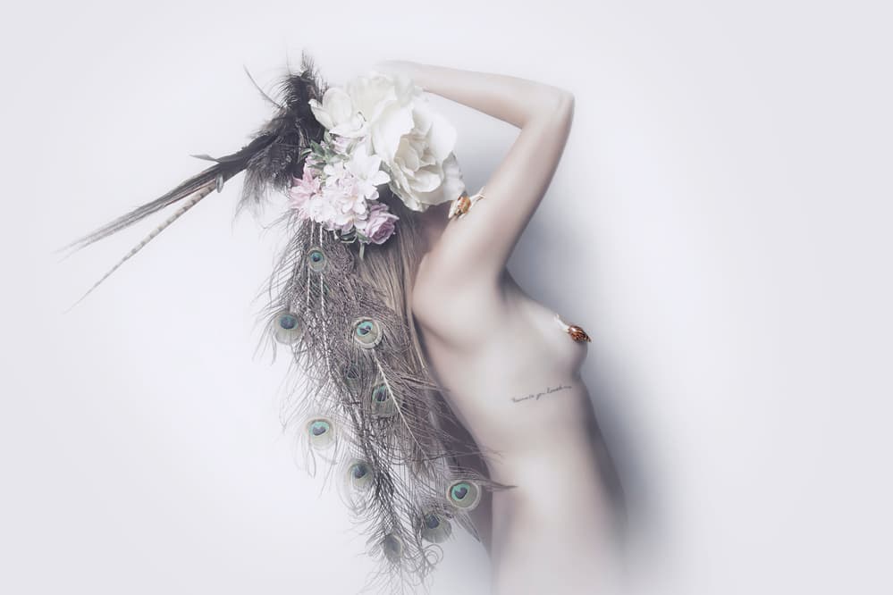 Floral Feathered Dream by Carola Kayen-Mouthaan — canvas wall art