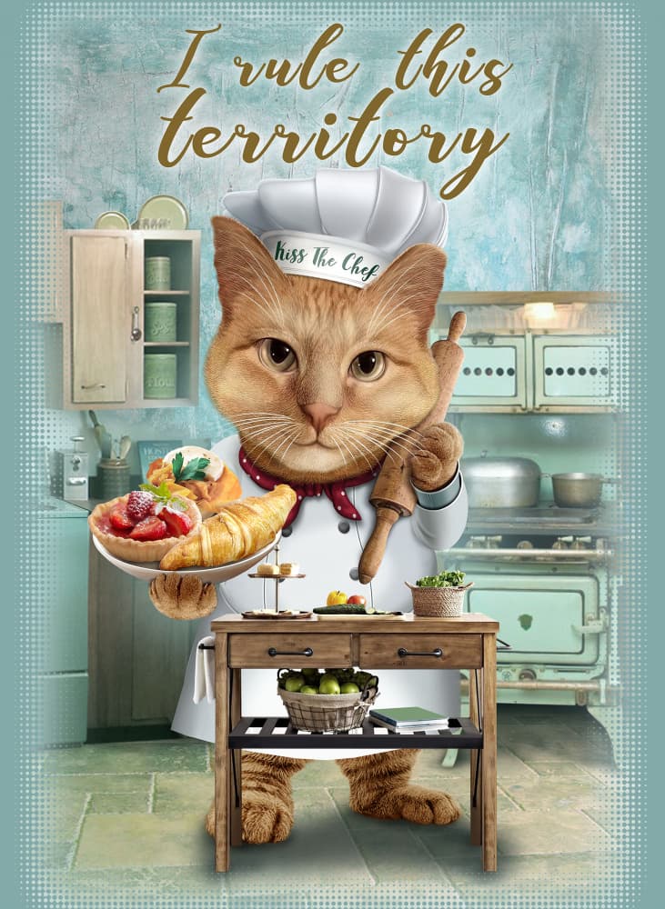 Kitchen Cat Rules by Adam Lawless — canvas wall art