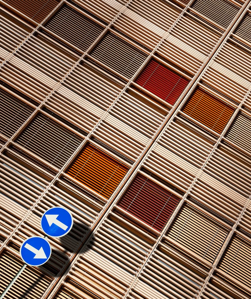 Architectural Arrows Grid by Tomasz Buczkowski ( Tomush ) — canvas wall art
