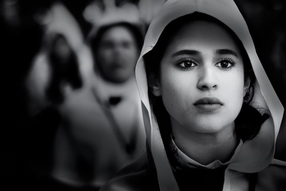 Pensive Hooded Woman by Giovanni Cavalli — canvas wall art