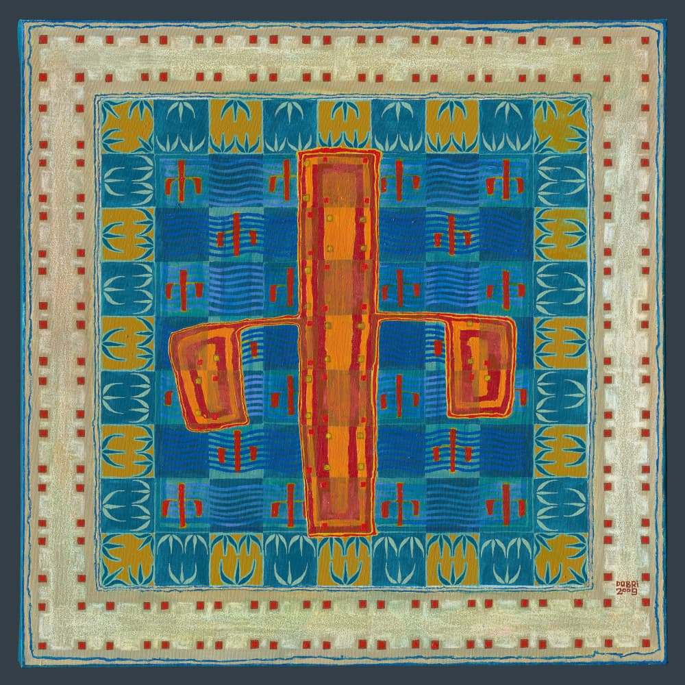 Geometric Cactus Pattern by Dobri Gjurkov — canvas wall art