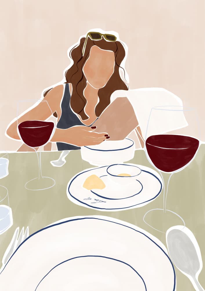 Casual Dinner Moment by Ivy Green Illustrations — canvas wall art