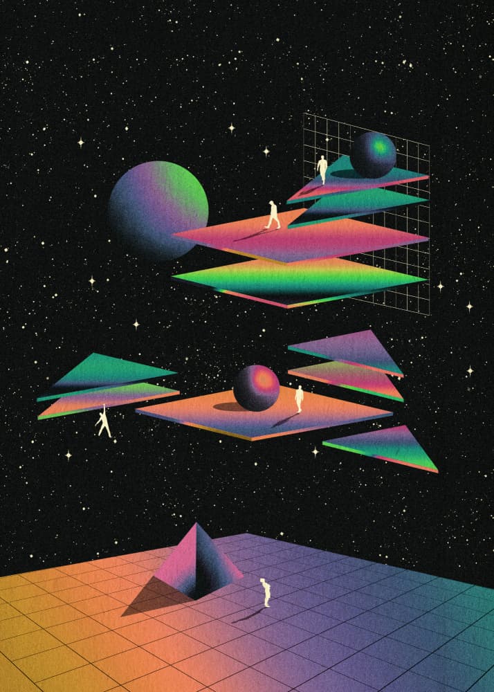 Surreal Cosmic Journey by Nibera — canvas wall art