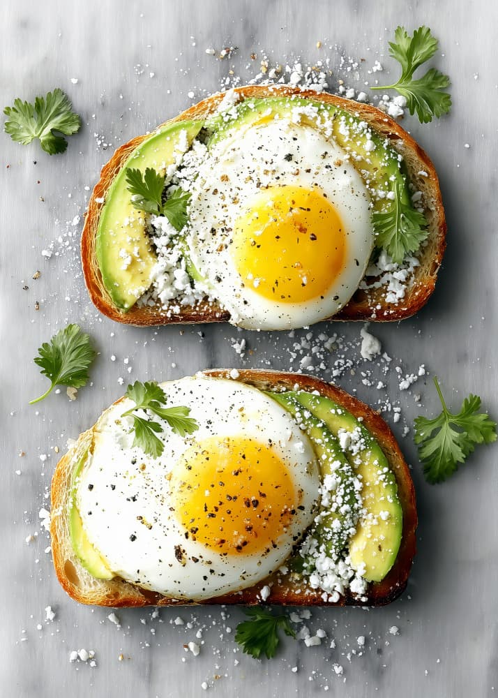 Avocado Egg Toast by Justyna Jaszke — canvas wall art