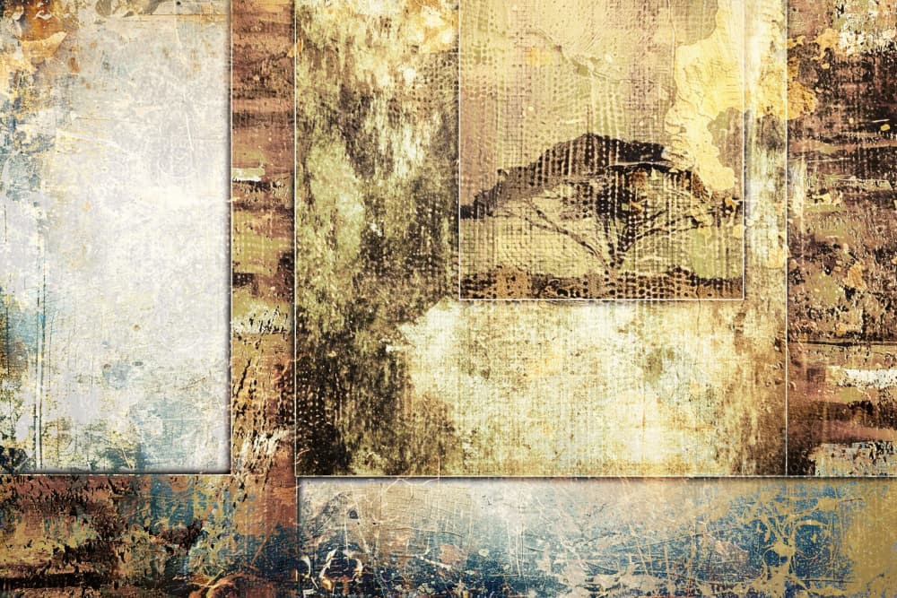 Abstract Earthy Layers by Rafal Kulik — canvas wall art