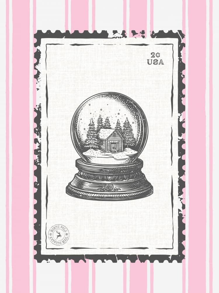 Cozy Cabin Snow Globe by Jolly and Dash — canvas wall art