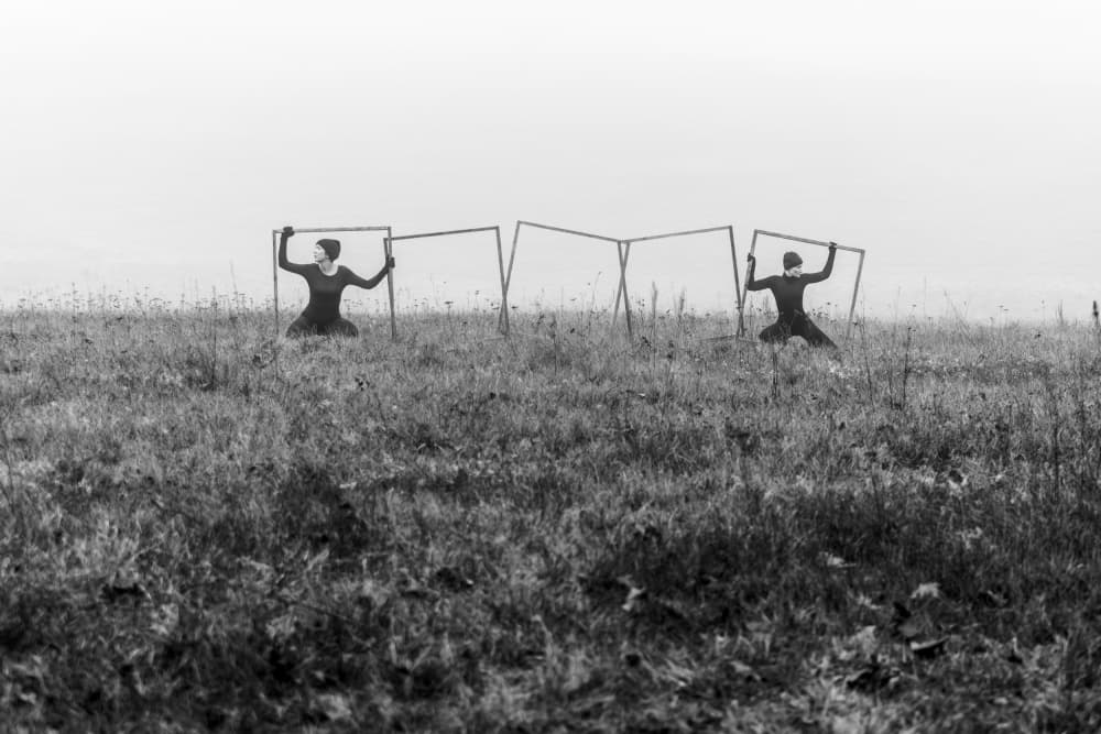 Surreal Figures Field by Leszek Paradowski — canvas wall art