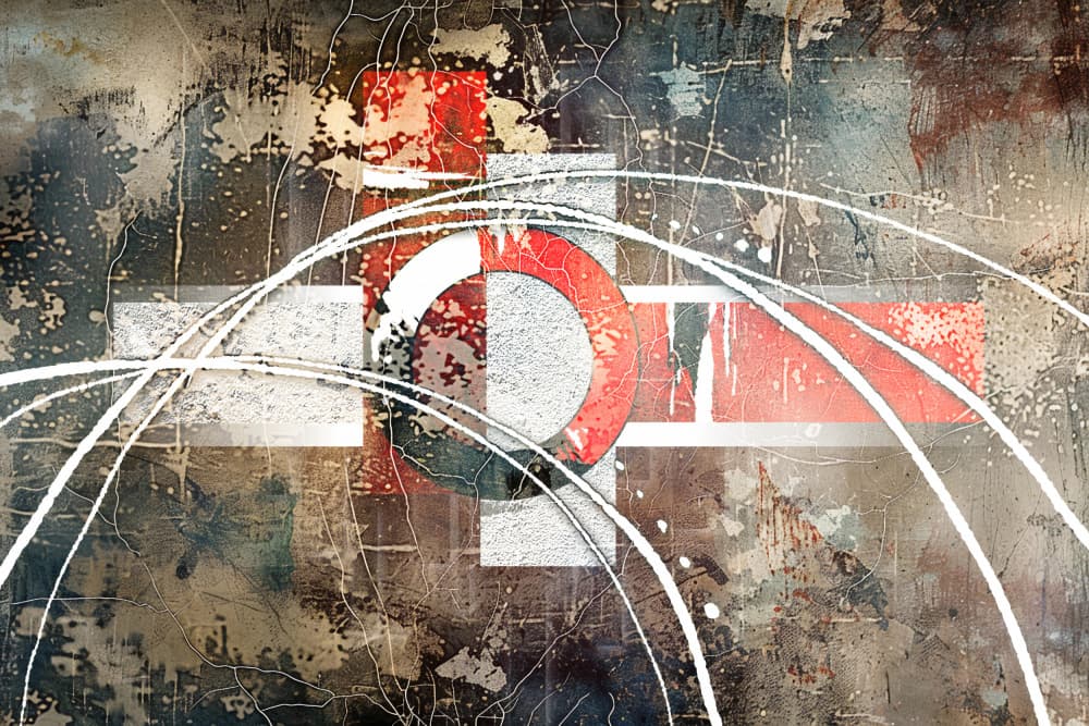Distressed Geometric Abstract by Rafal Kulik — canvas wall art