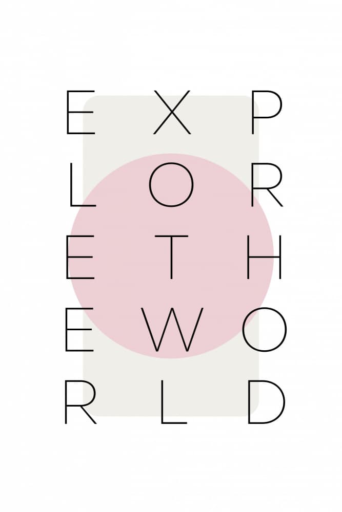 Explore The World Typography by Melanie Viola — canvas wall art