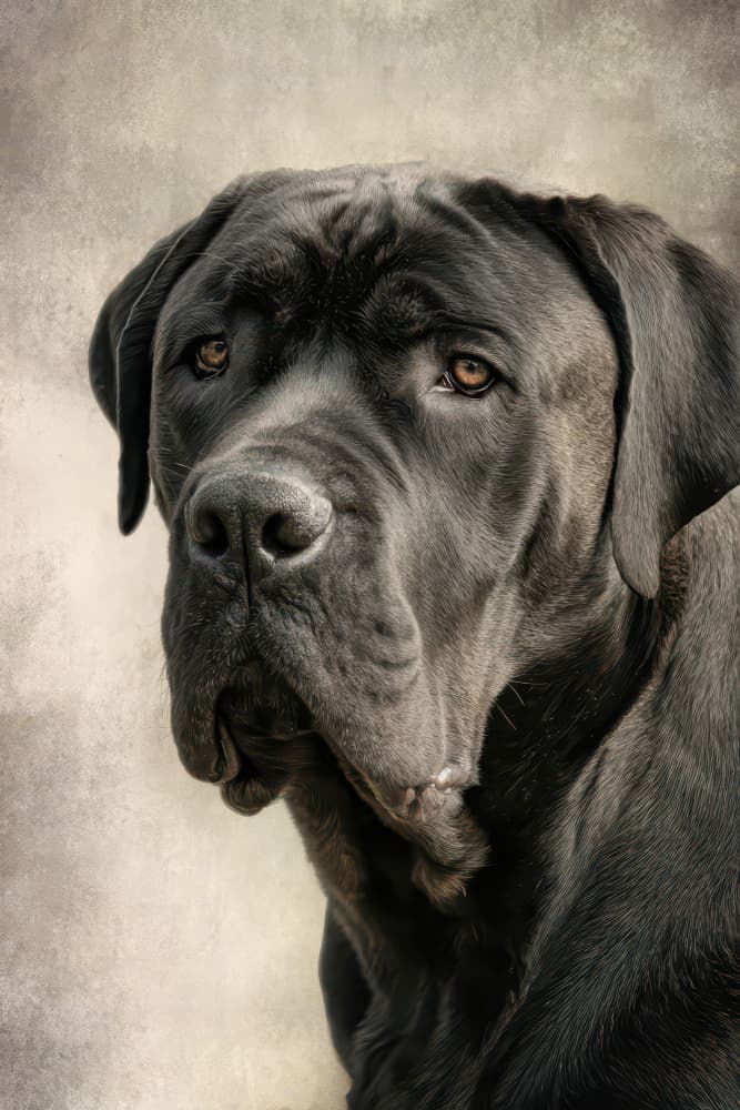 Noble Dark Dog Portrait by Rafal Kulik — canvas wall art