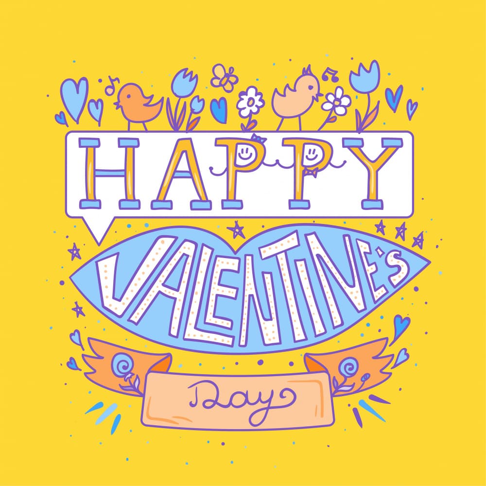 Happy Valentine Day Message by Marika Barsrsind β canvas wall art