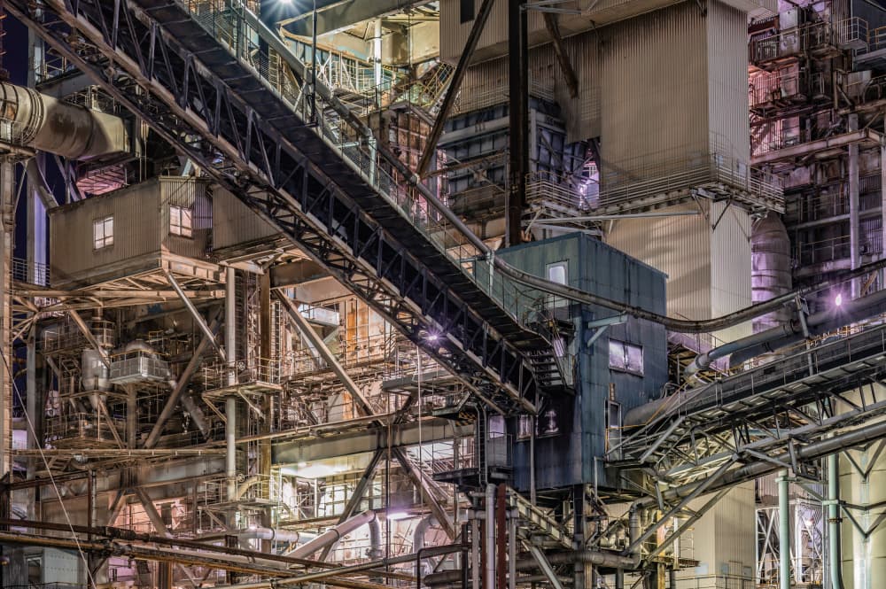 Industrial Nightscape by Kobayashi Tetsurou — canvas wall art