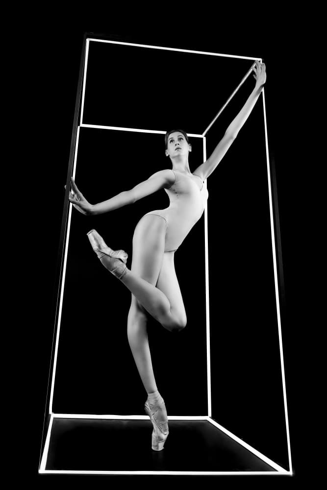 Ballet Dancer Cube Pose by Alexandr — canvas wall art