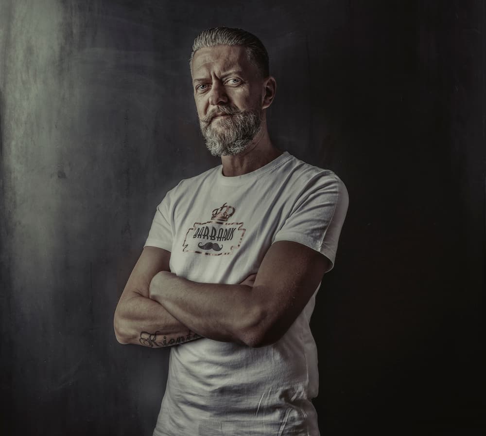 Intense Bearded Man by gNo — canvas wall art