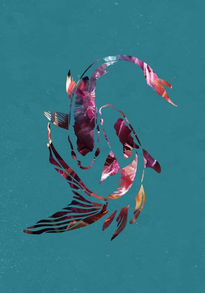 Vibrant Koi Harmony by Sarah Manovski — canvas wall art