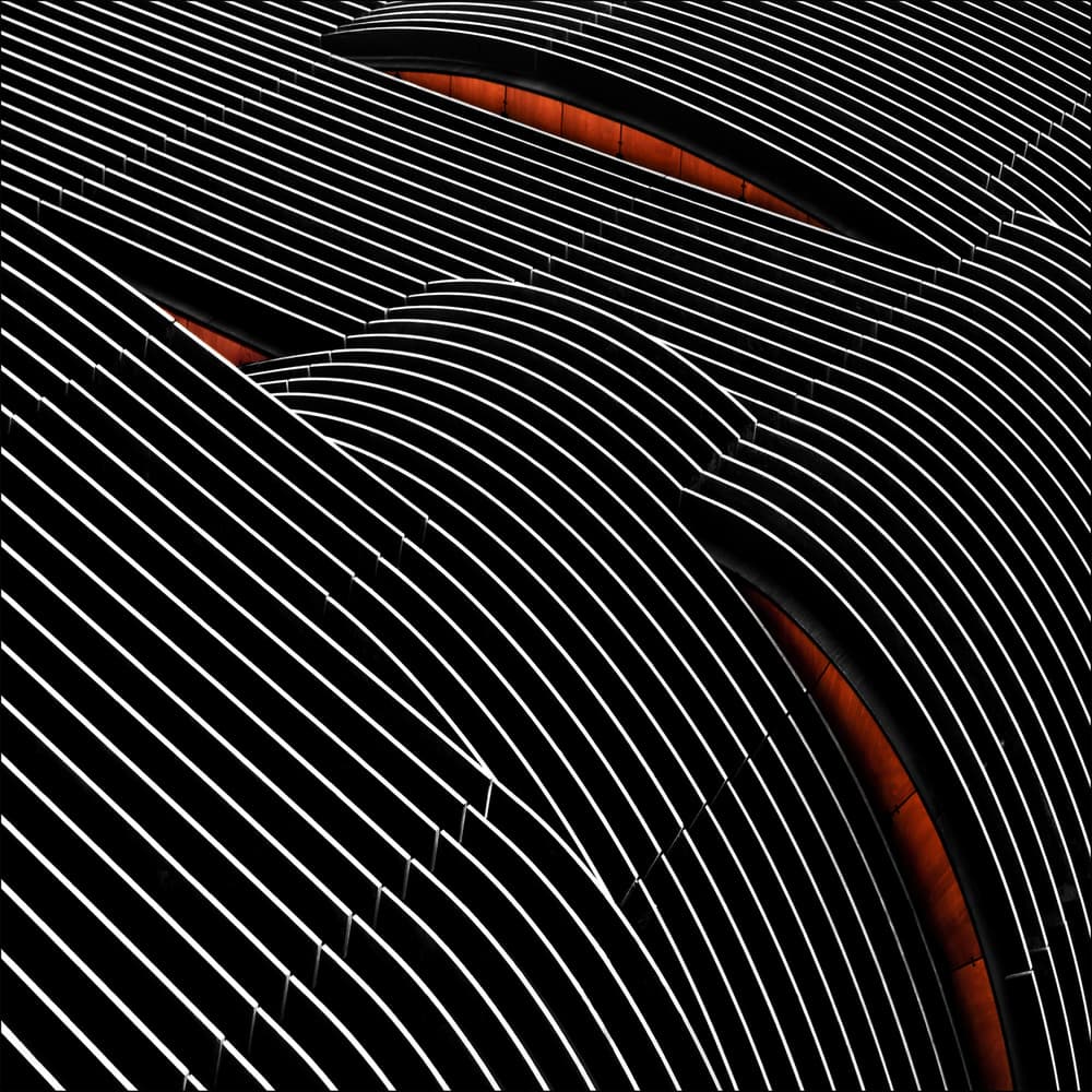 Modern Striped Facade by Gilbert Claes — canvas wall art