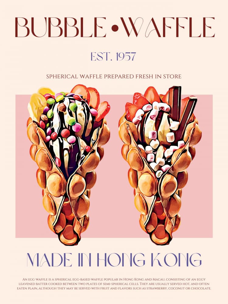 Sweet Hong Kong Waffles by Nazma Khokhar — canvas wall art