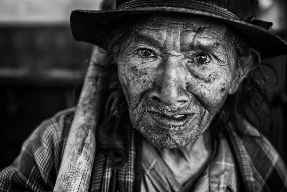 Weathered Face Wise Eyes by Goran Jovic — canvas wall art
