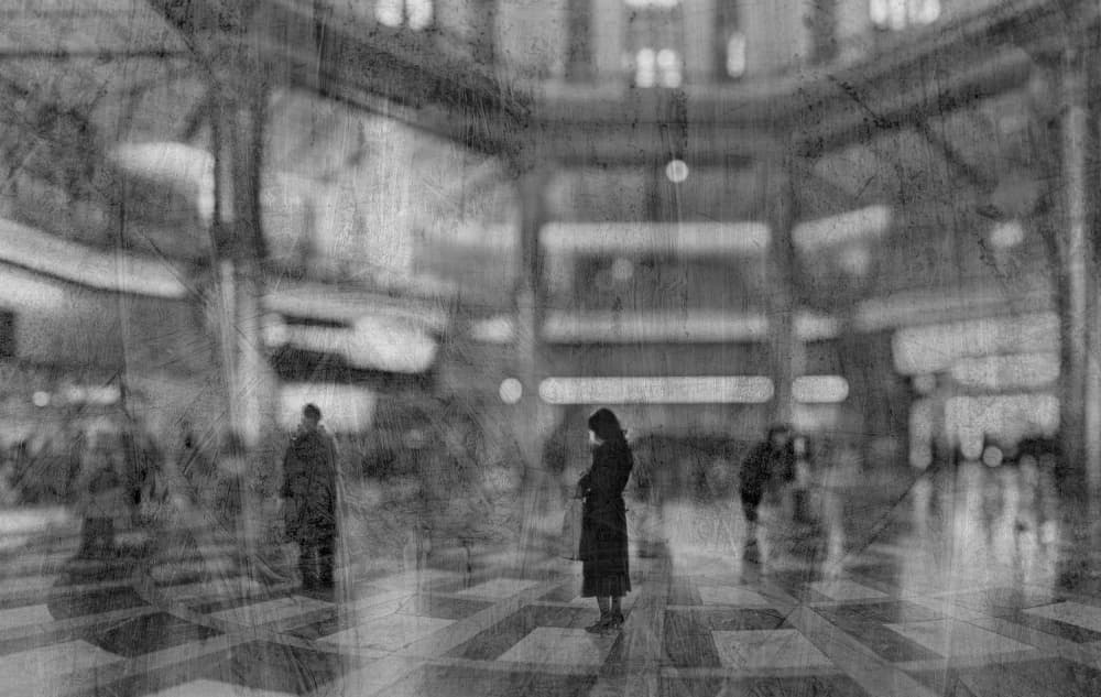 Woman In Grand Hall by Satoshi Hatsumori — canvas wall art