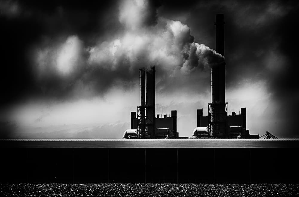 Dark Industrial Smoke by Greetje van Son — canvas wall art