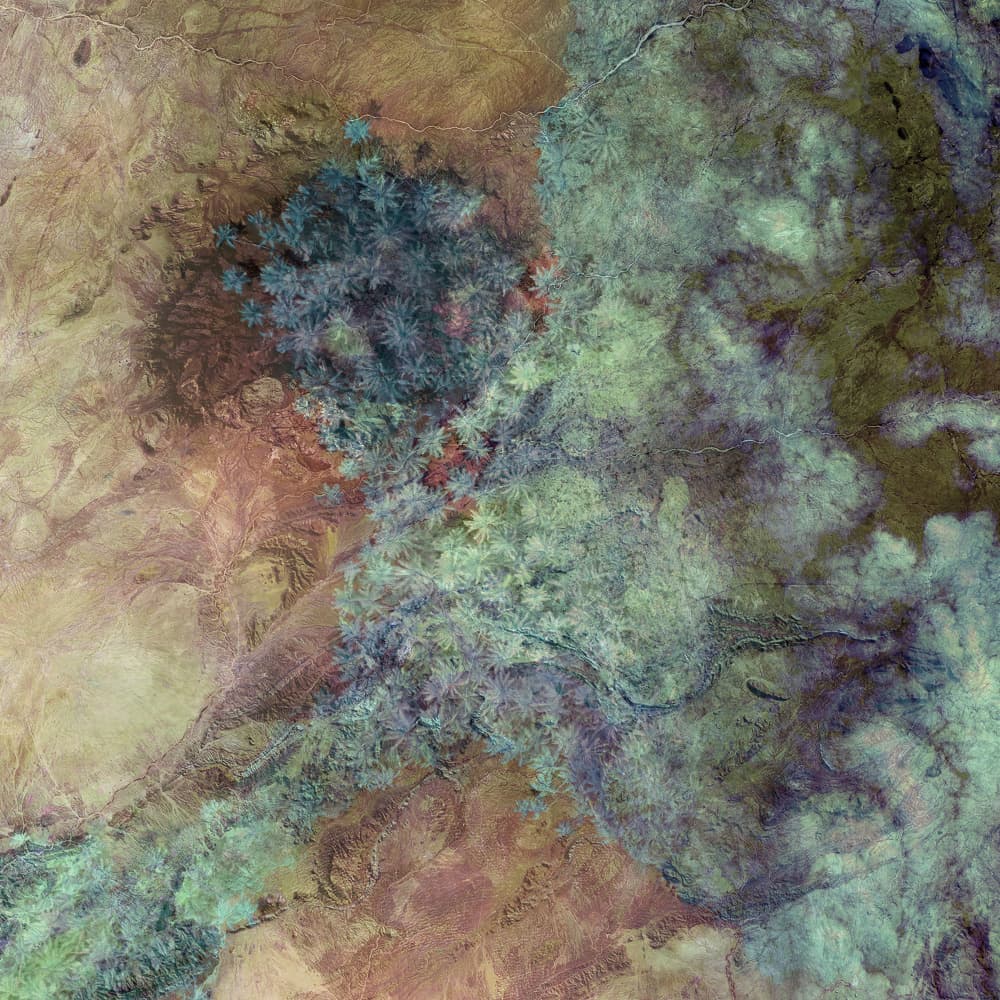 Fractal Earth View by Pelin Atilla — canvas wall art