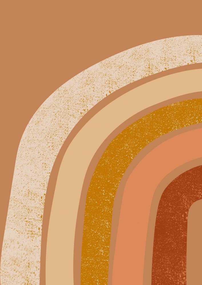 Earthy Rainbow Arch by Natasha Playell — canvas wall art