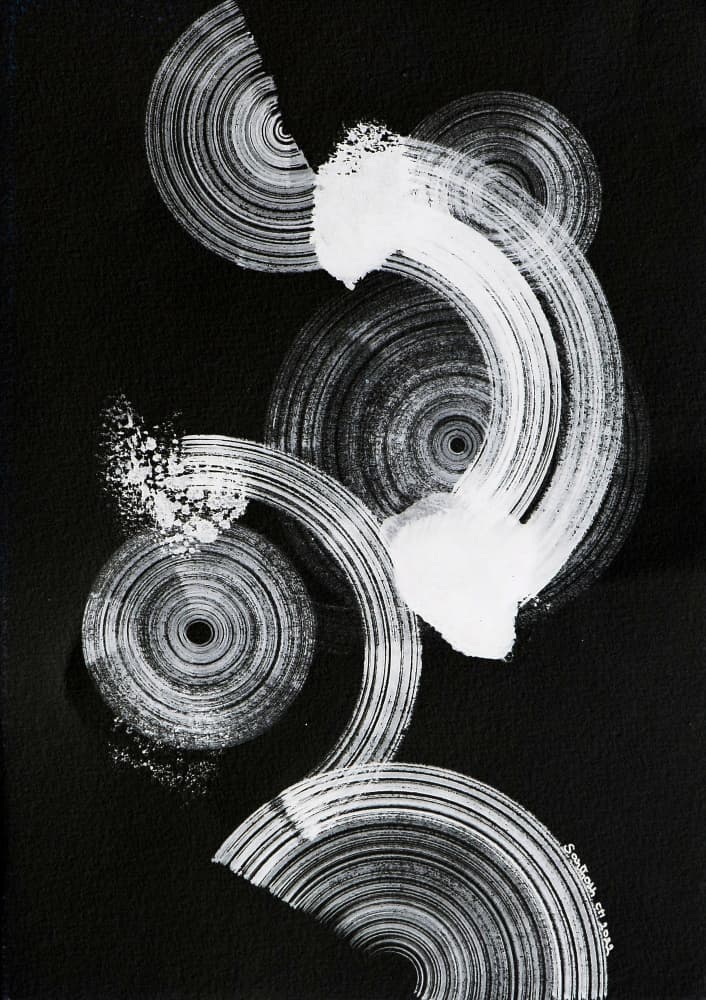 Abstract White Curves by Santhosh ch — canvas wall art